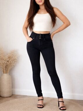 Wallflower Black Skinny High-Rise Jeans